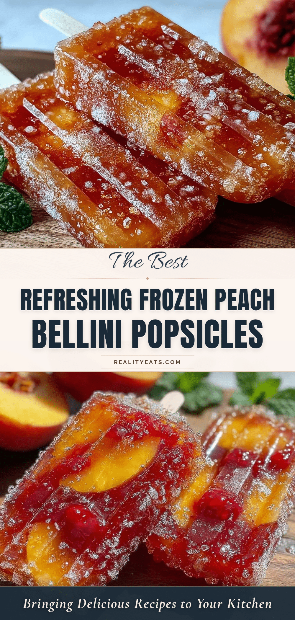 frozen peach bellini popsicles recipe