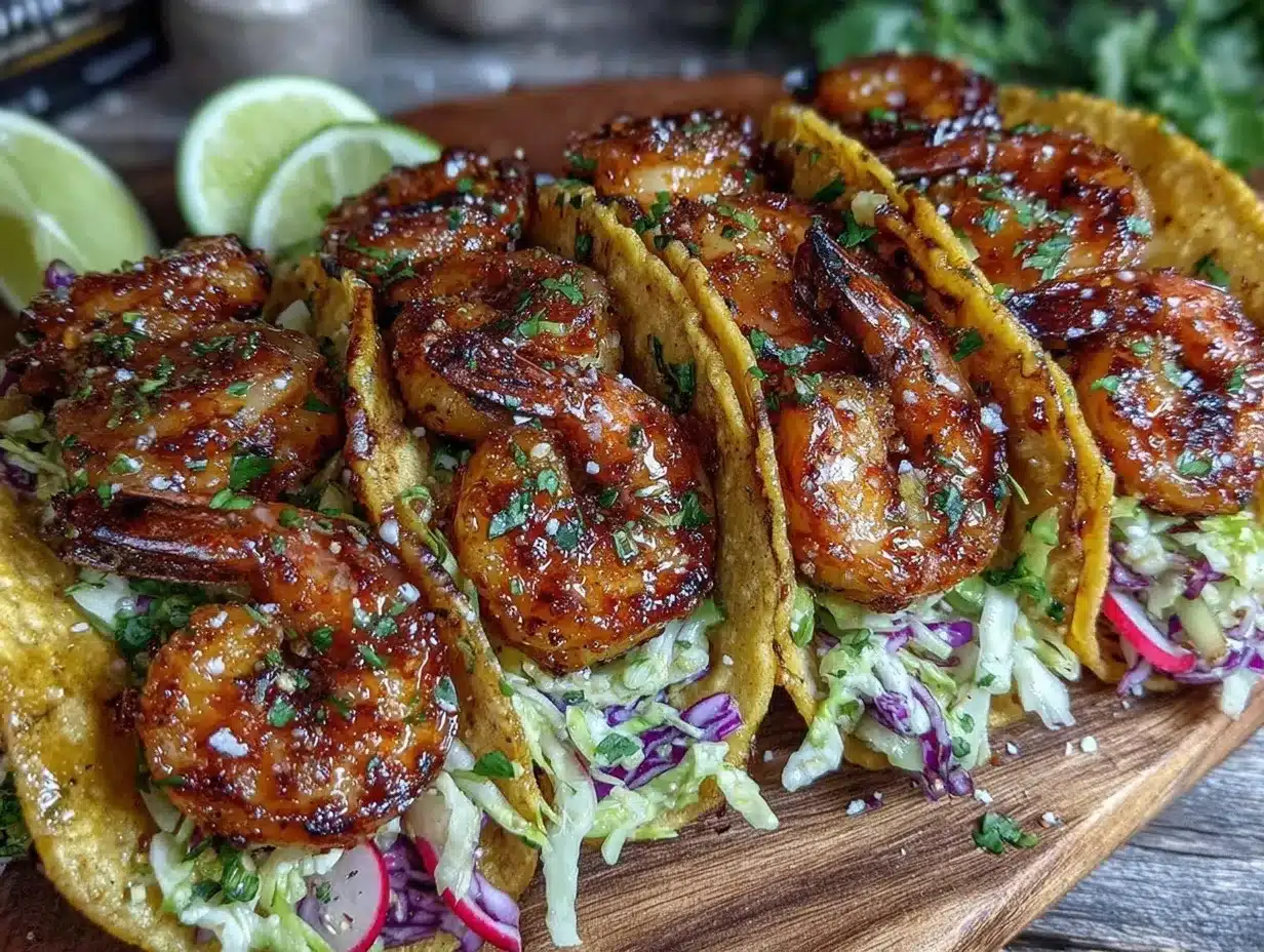 garlic butter shrimp tacos preparation steps