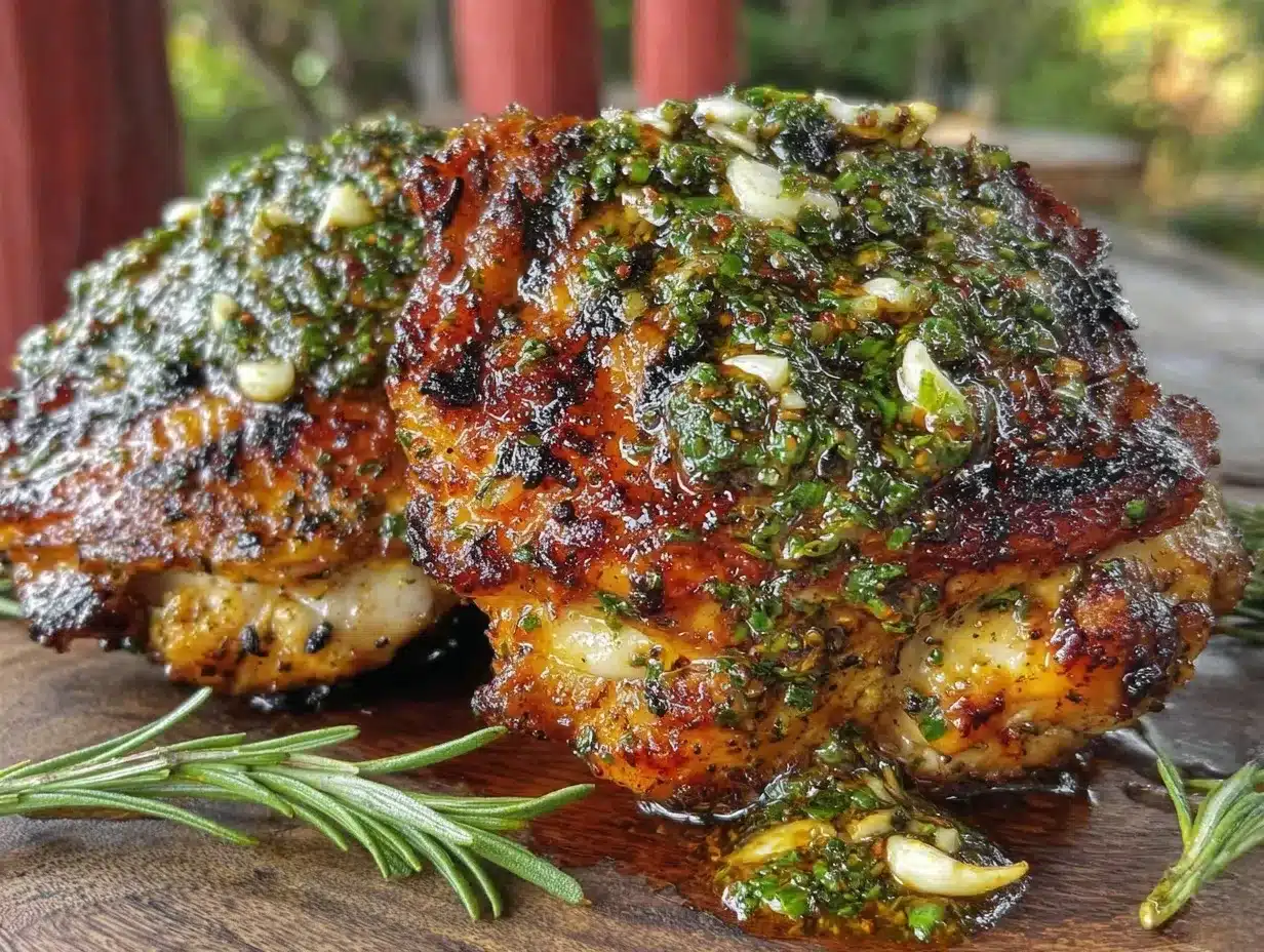 garlic herb grilled chicken thighs preparation steps