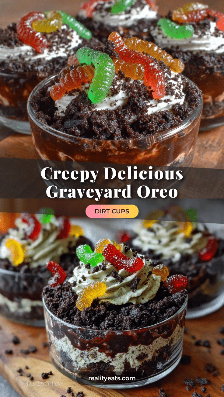 Graveyard Oreo Dirt Cups recipe
