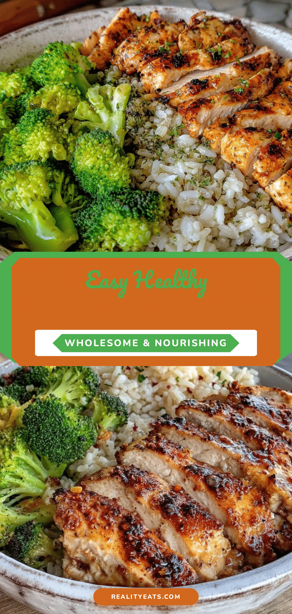Healthy Brown Rice Chicken and Broccoli Meal Prep Bowl recipe