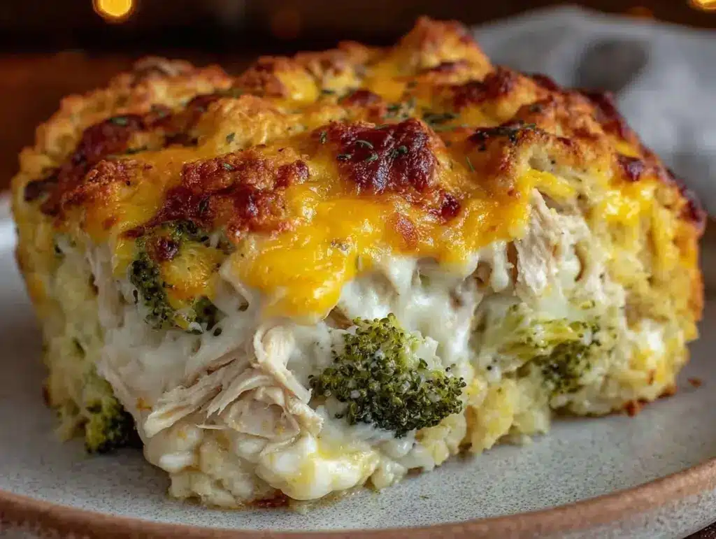 high-protein chicken and rice casserole - featured image