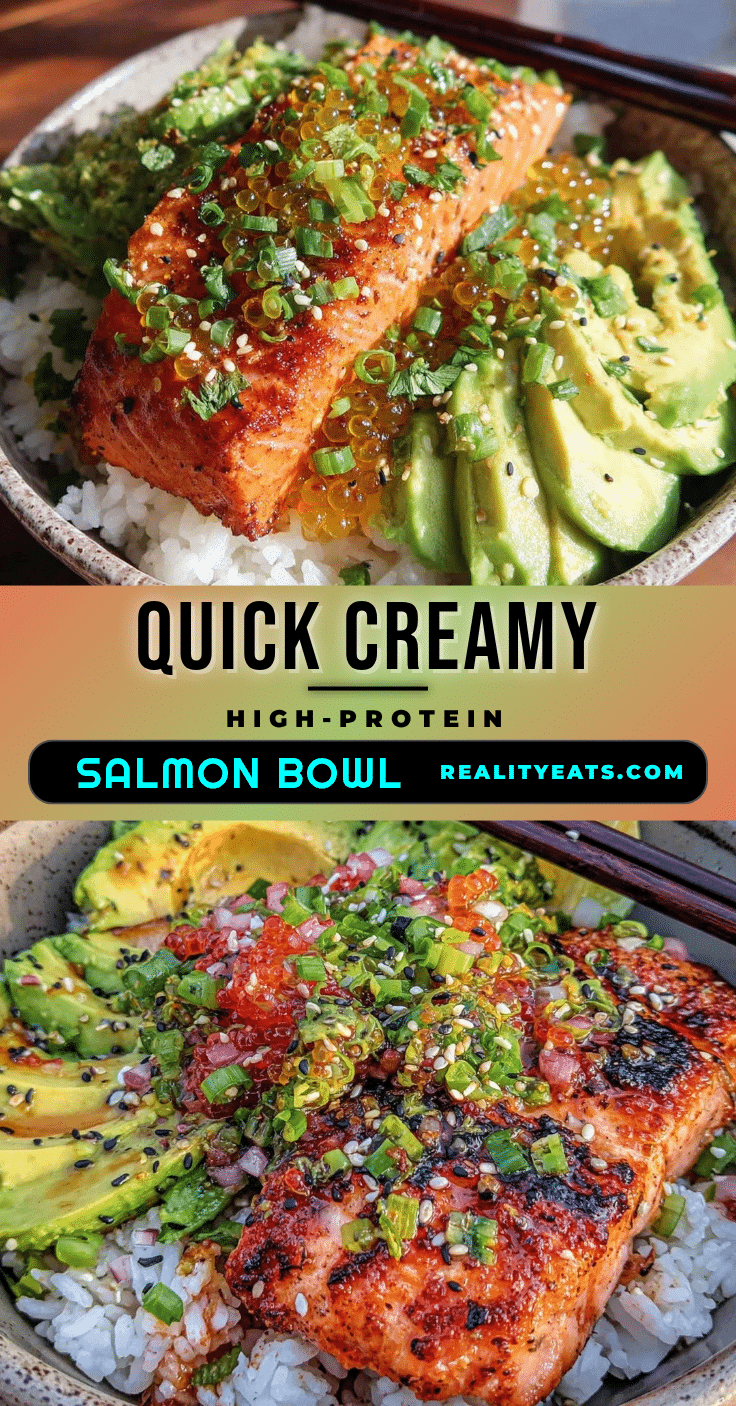 high-protein salmon and avocado rice bowl recipe