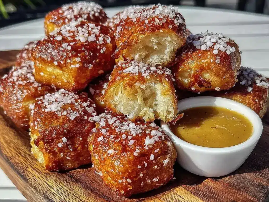 homemade soft pretzel bites - featured image