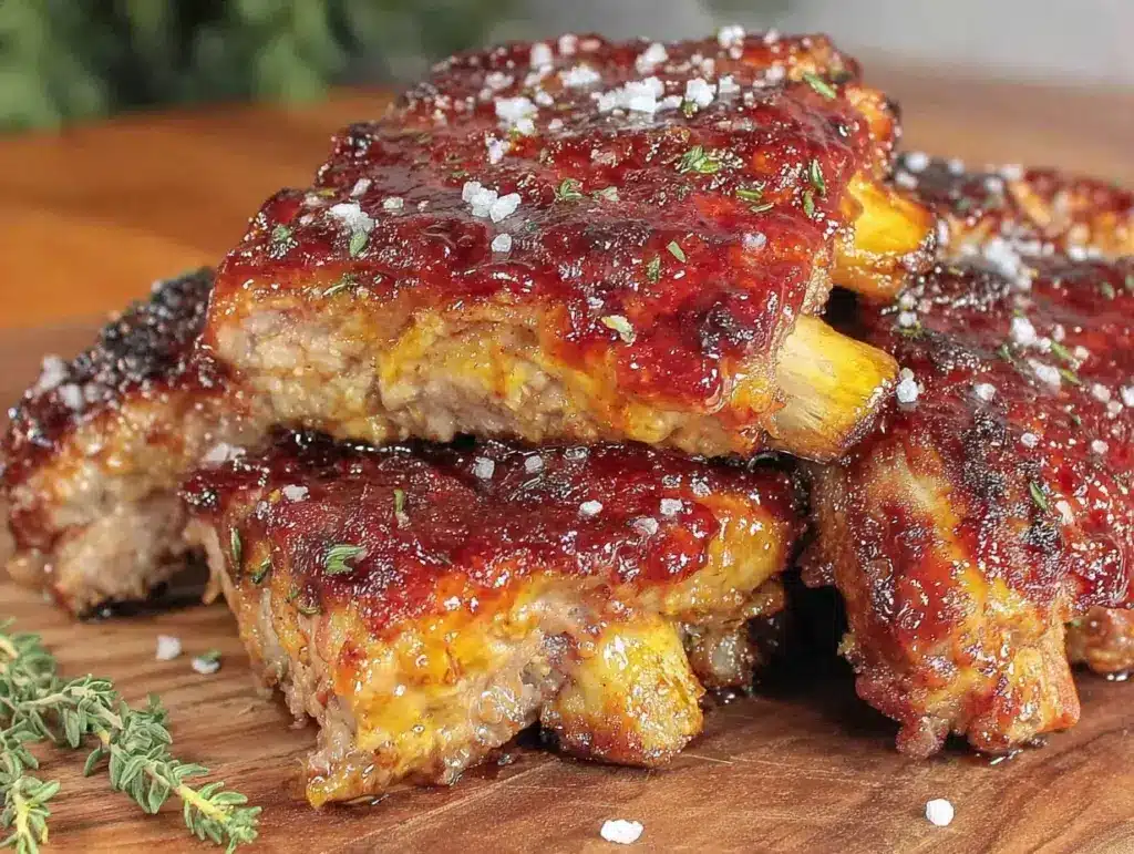 honey bourbon glazed ribs - featured image