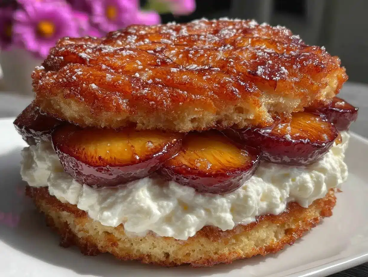 honey bourbon grilled peach shortcake preparation steps