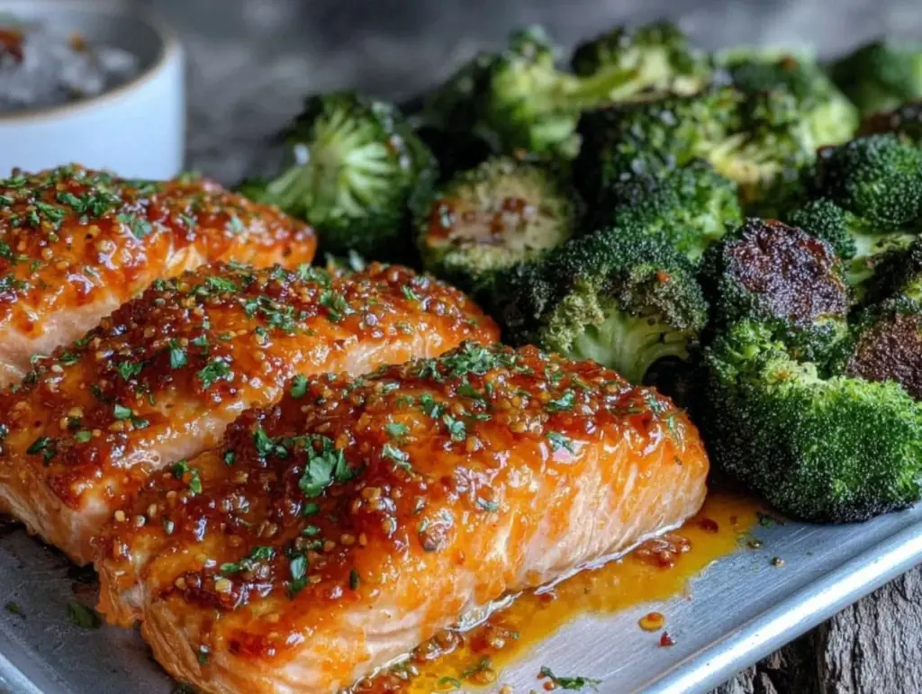 honey garlic salmon - featured image