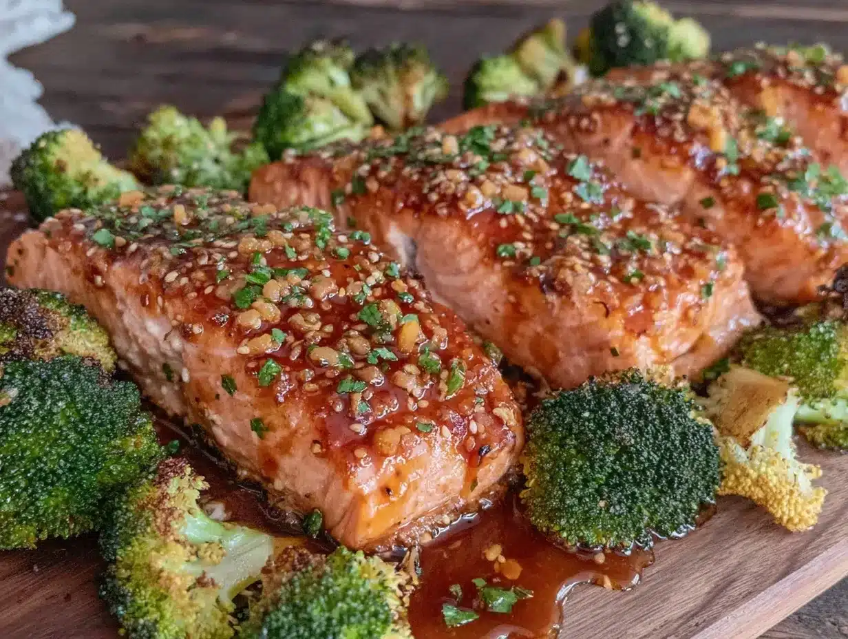 honey garlic salmon preparation steps