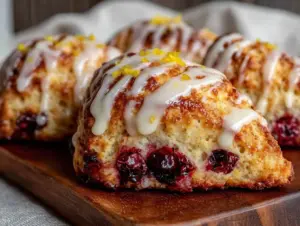 huckleberry lemon scones - featured image