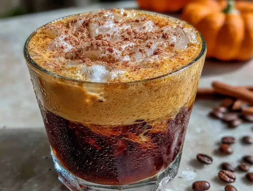 iced pumpkin brown sugar oat milk shaken espresso - featured image
