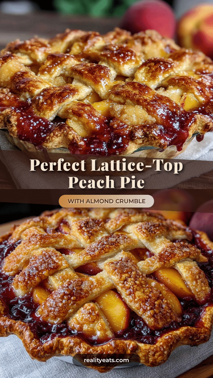 lattice-top fresh peach pie with almond crumble recipe