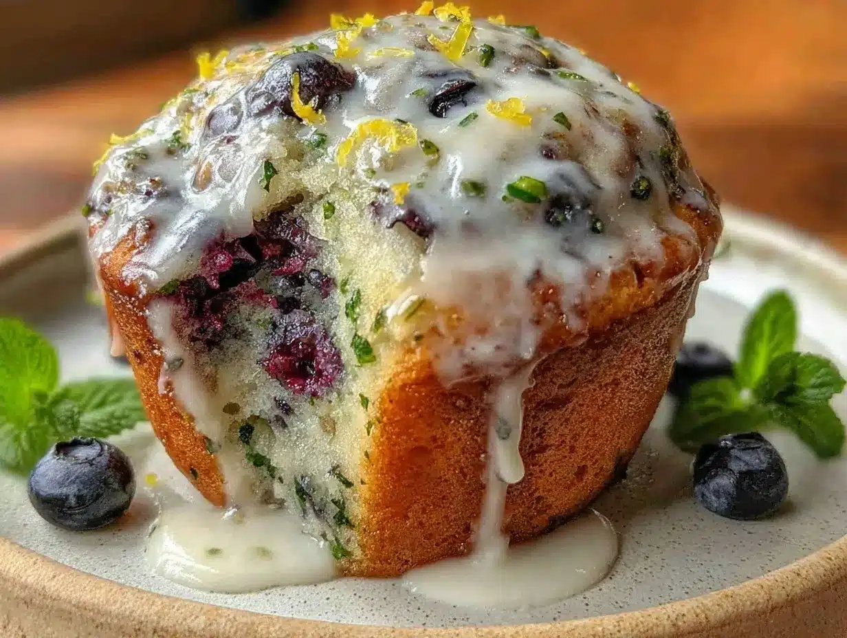 lemon blueberry zucchini muffins preparation steps