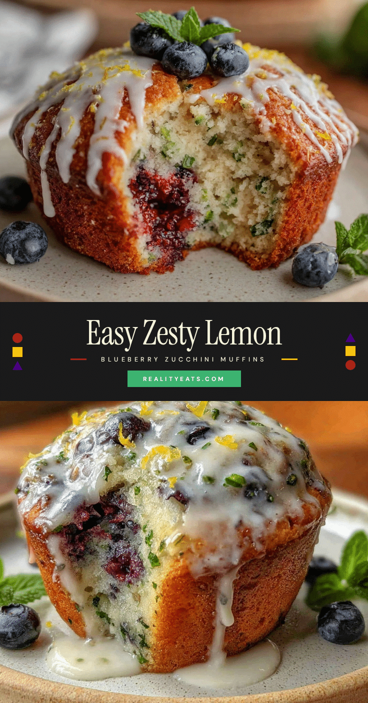 lemon blueberry zucchini muffins recipe