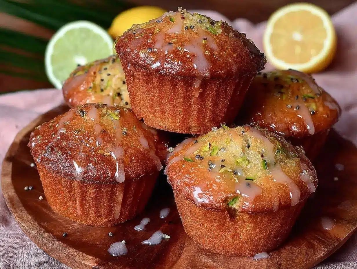 lemon poppy seed zucchini muffins preparation steps