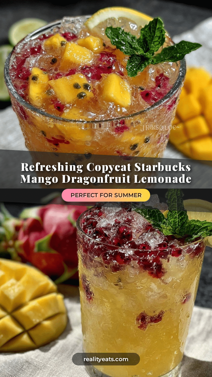 Mango Dragonfruit Lemonade Refresher recipe