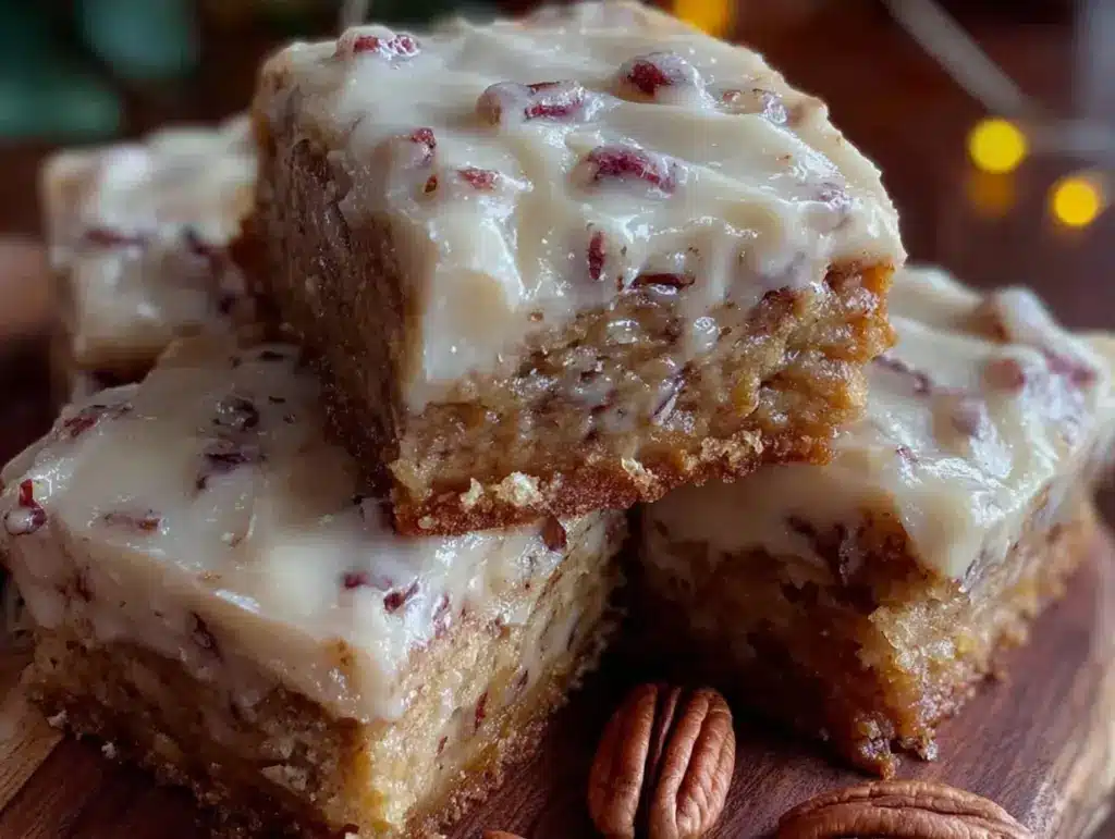 maple pecan blondies - featured image