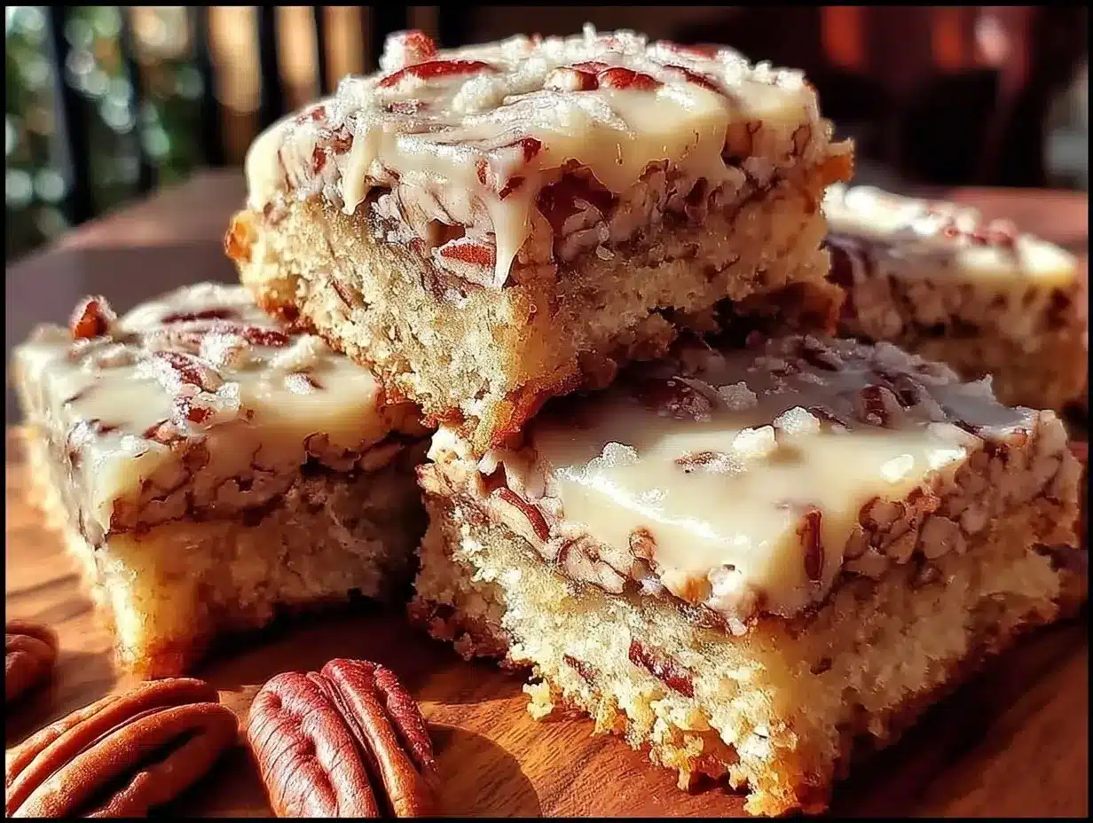 maple pecan blondies preparation steps