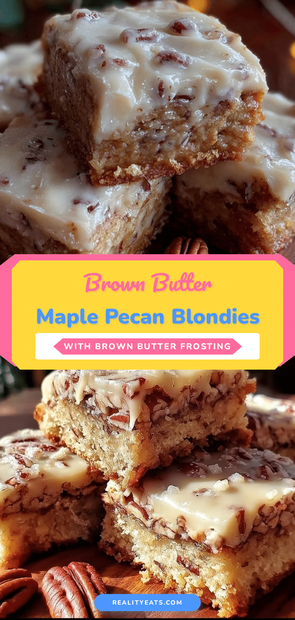 maple pecan blondies recipe