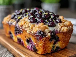 moist blueberry lemon zucchini bread - featured image