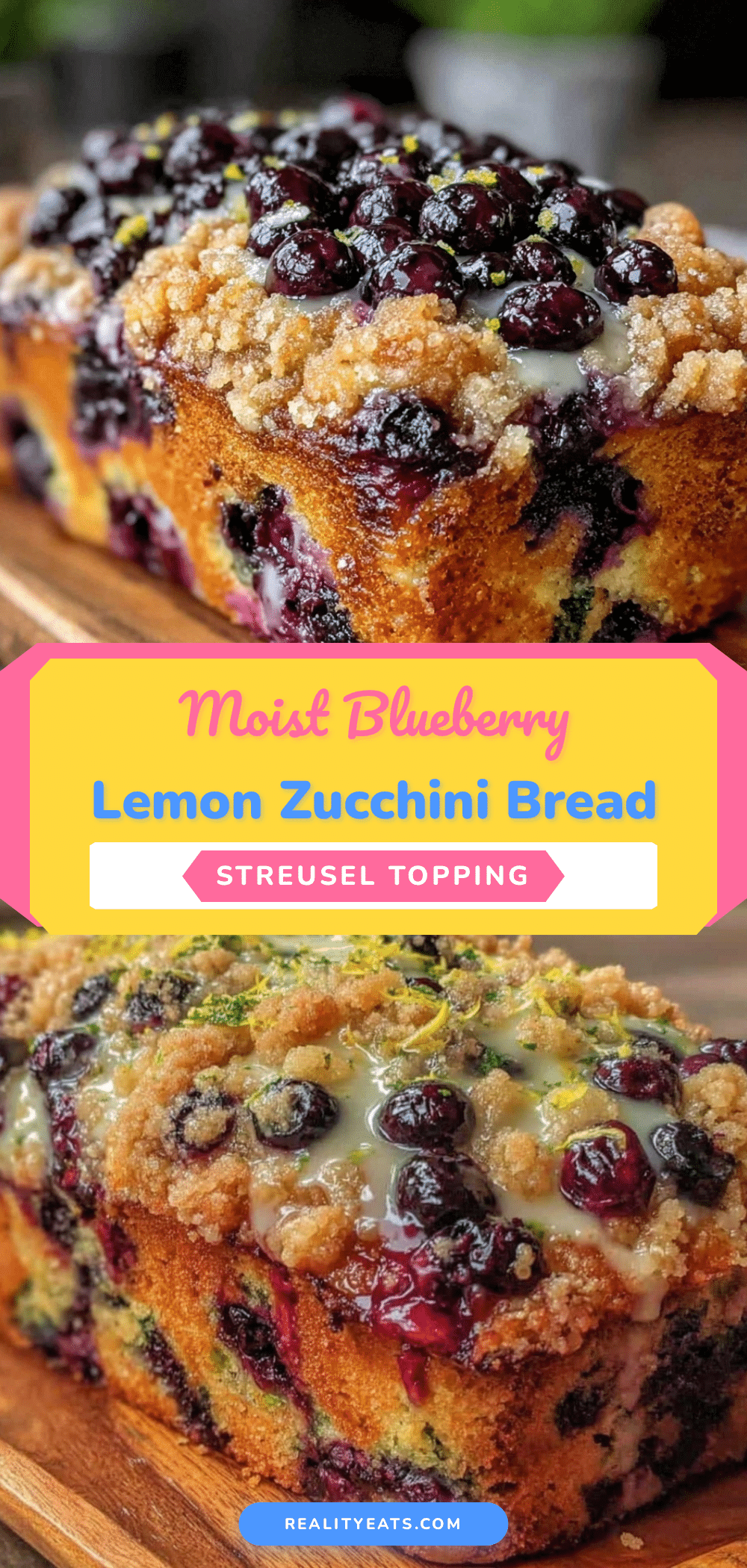moist blueberry lemon zucchini bread recipe