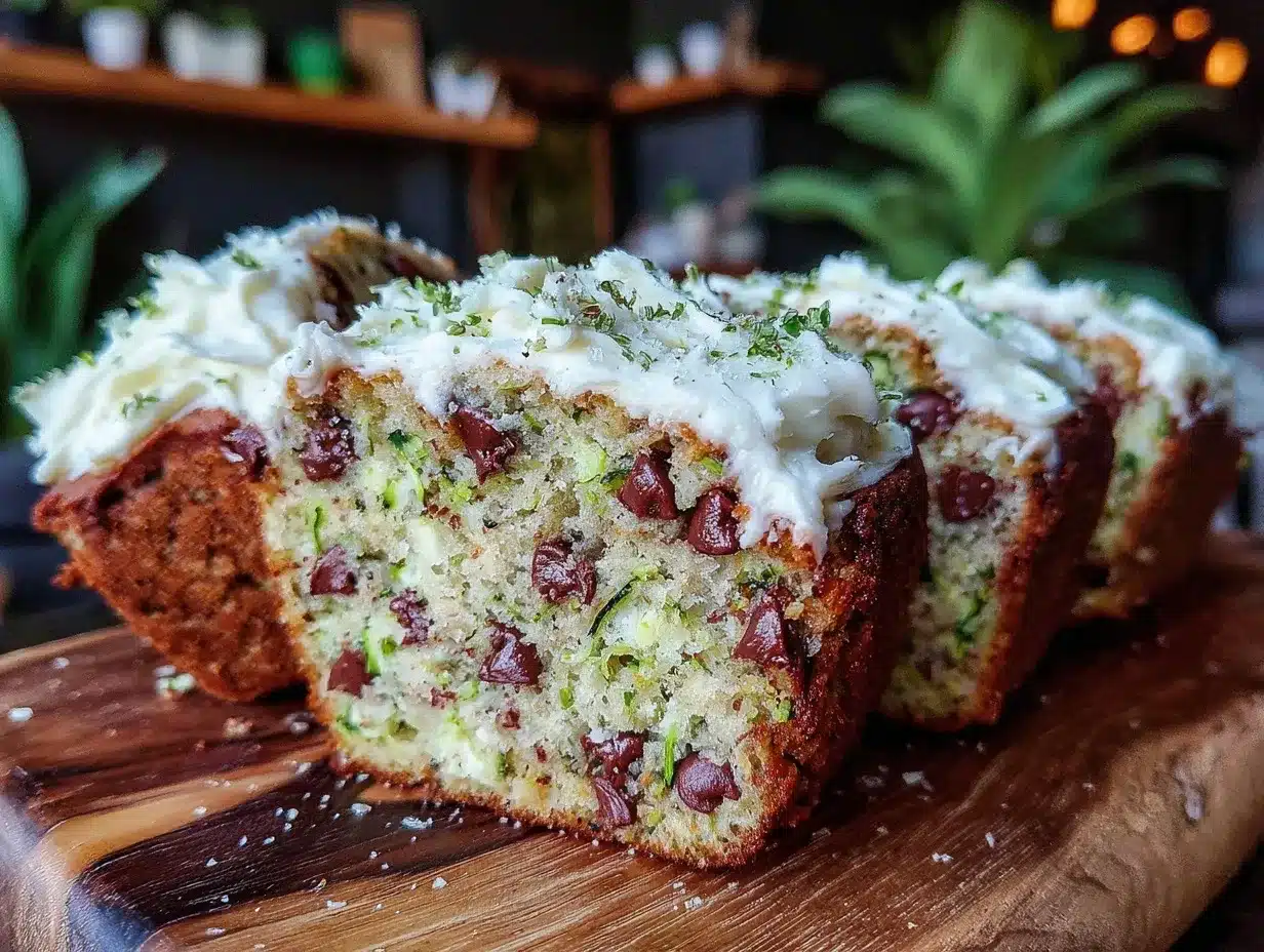 moist chocolate chip zucchini snack cake preparation steps