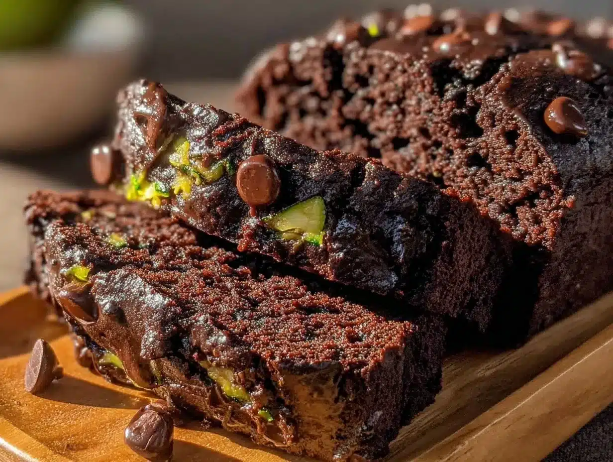 moist double chocolate chip zucchini bread preparation steps