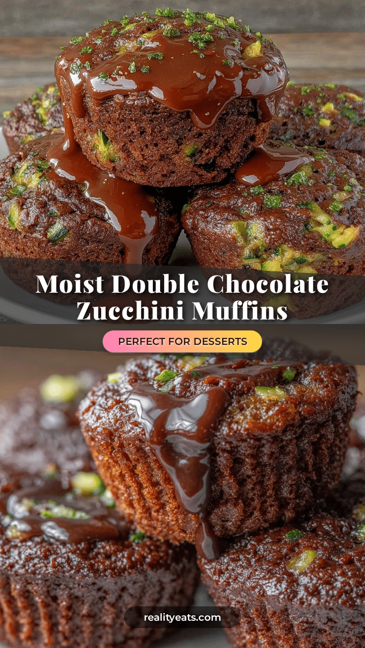 moist double chocolate zucchini muffins recipe