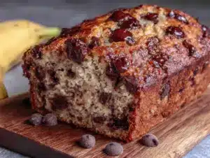 moist one-bowl banana bread with chocolate chips - featured image