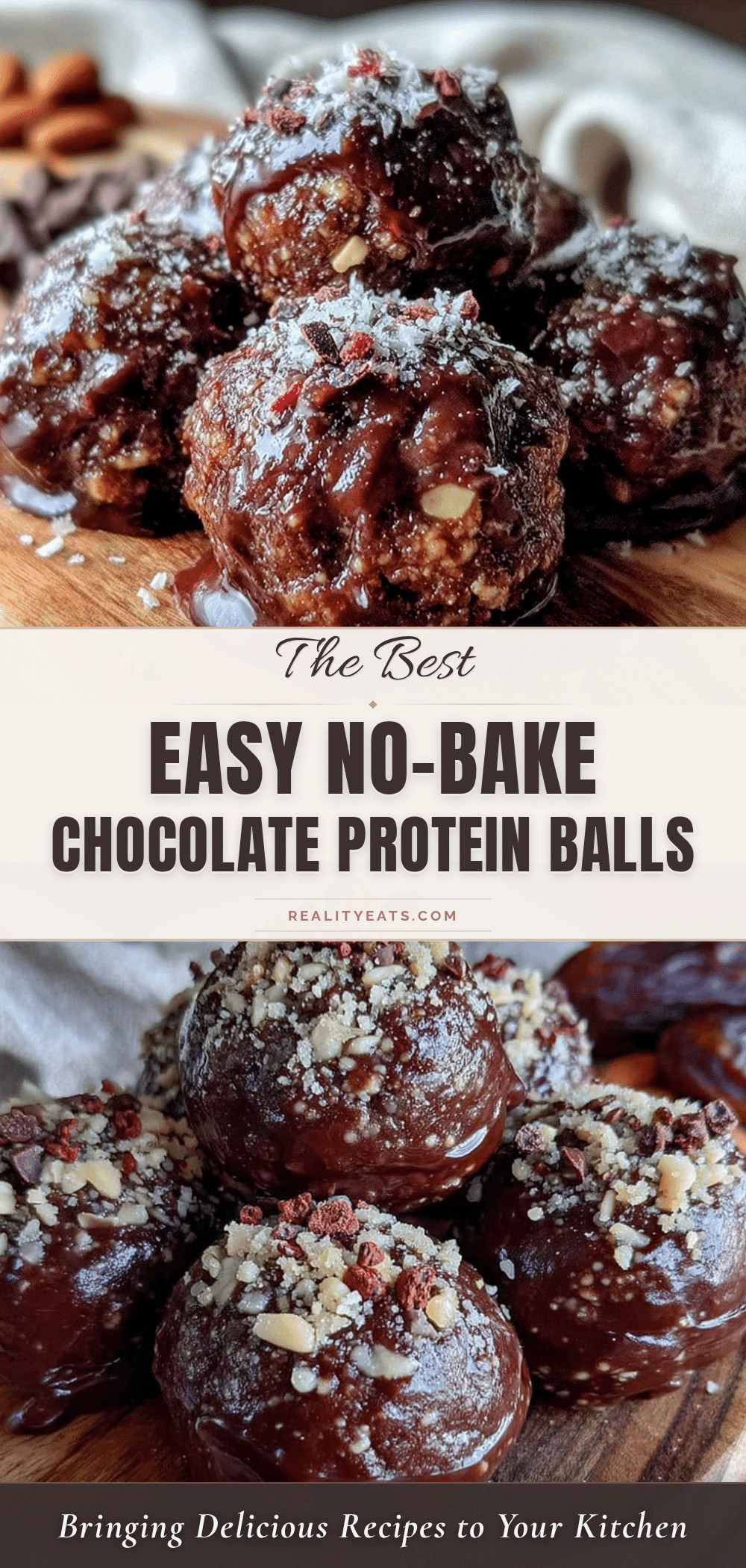 no-bake chocolate protein balls recipe
