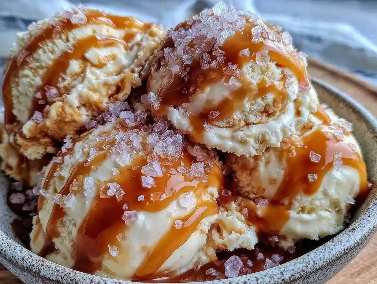 no-churn salted caramel ice cream preparation steps
