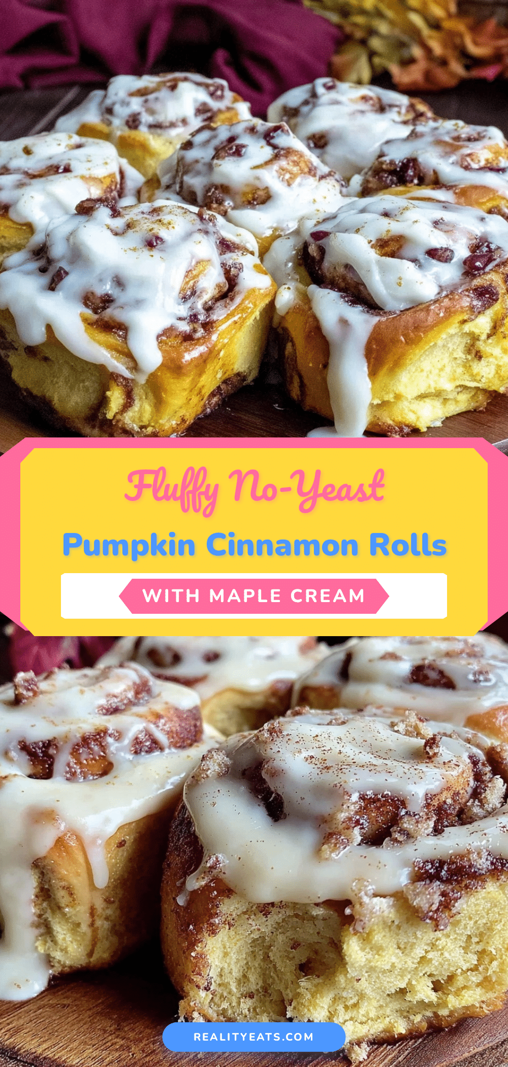 no-yeast pumpkin cinnamon rolls recipe