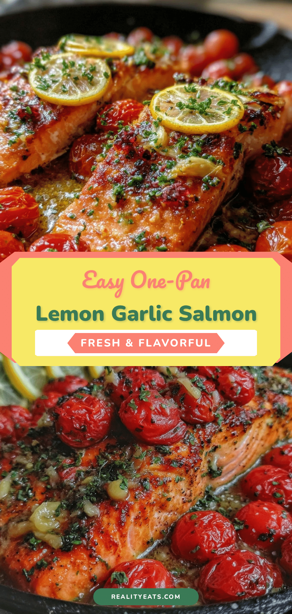 one-pan lemon garlic salmon recipe