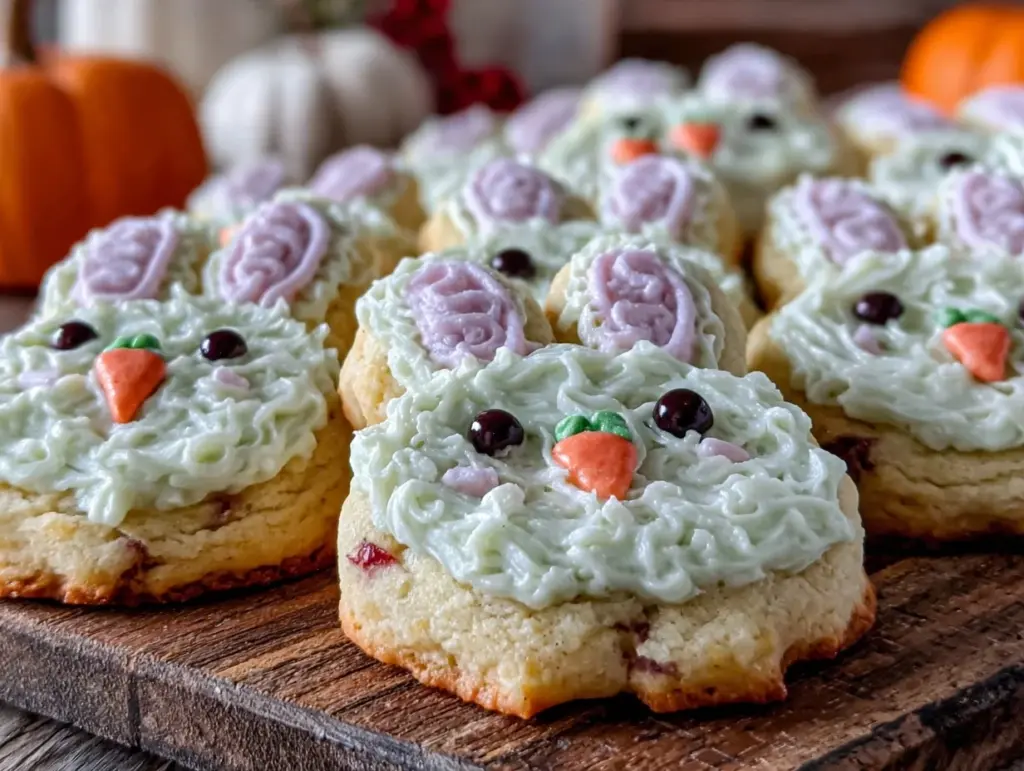 pastel halloween bunny sugar cookies - featured image
