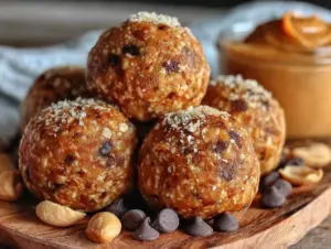 peanut butter protein balls - featured image