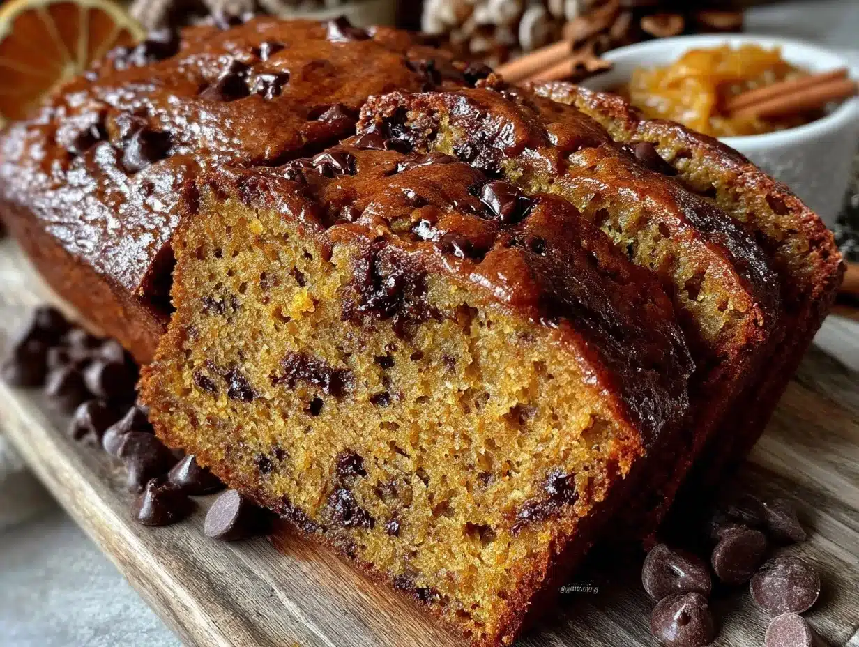 pumpkin chocolate chip loaf preparation steps