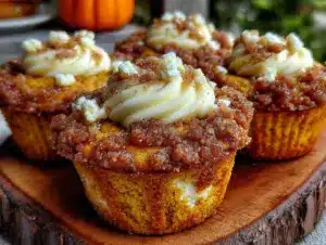 pumpkin cream cheese muffins - featured image