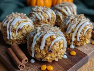 pumpkin spice rice krispie treat pops - featured image