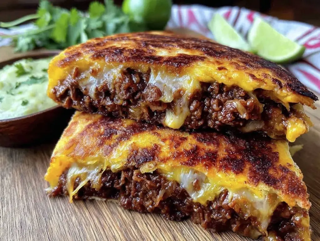 quick crispy ground beef quesadillas - featured image