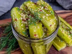 quick refrigerator dill pickles - featured image