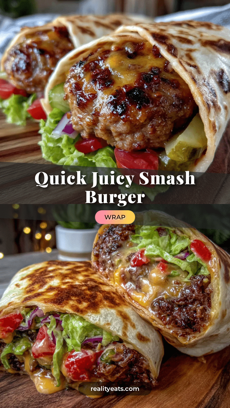 quick smash burger tortilla wrap recipe