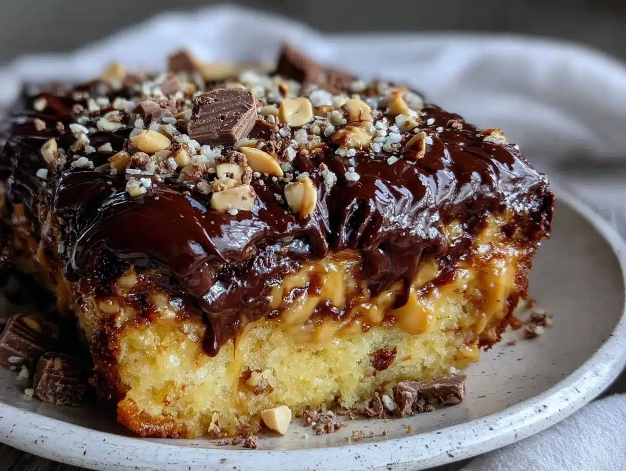 reeses peanut butter poke cake preparation steps