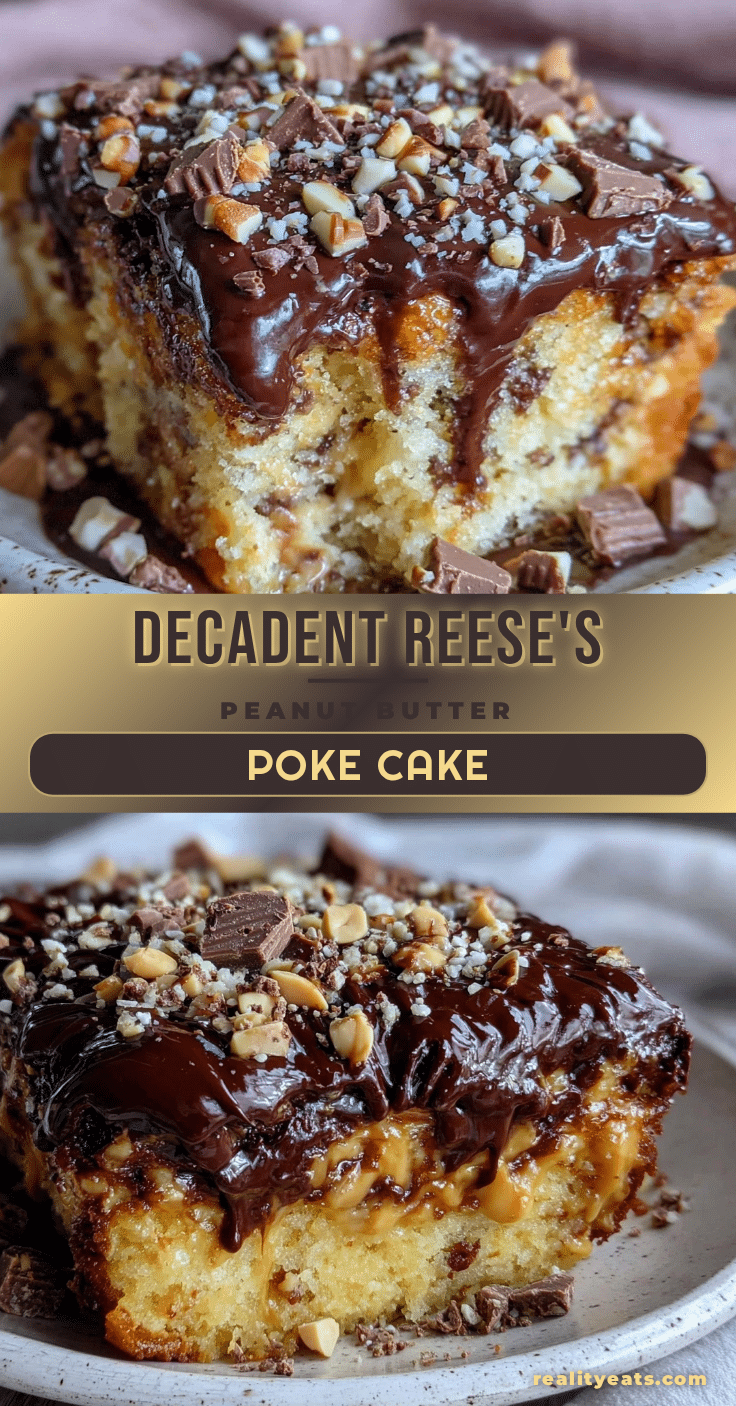 reeses peanut butter poke cake recipe