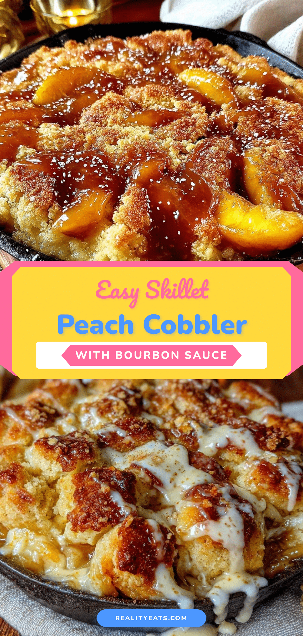 skillet peach cobbler recipe