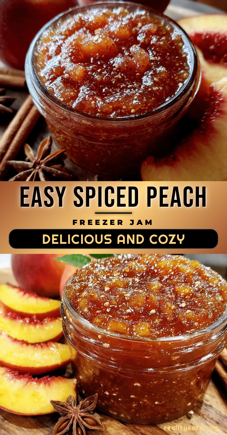 spiced peach freezer jam recipe