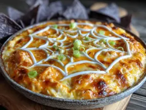 spider web buffalo chicken dip - featured image
