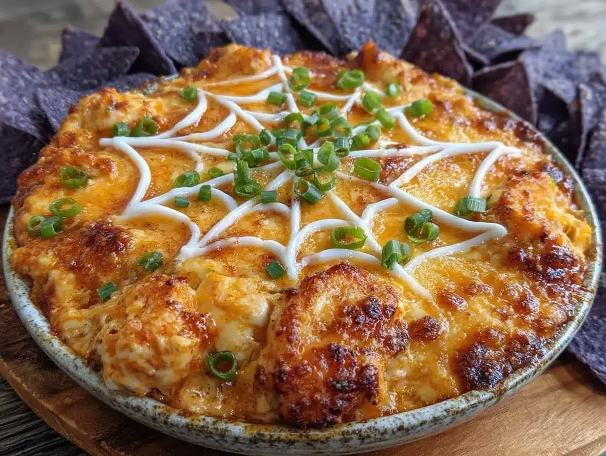 spider web buffalo chicken dip preparation steps