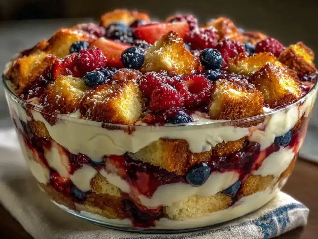 star-spangled berry trifle - featured image