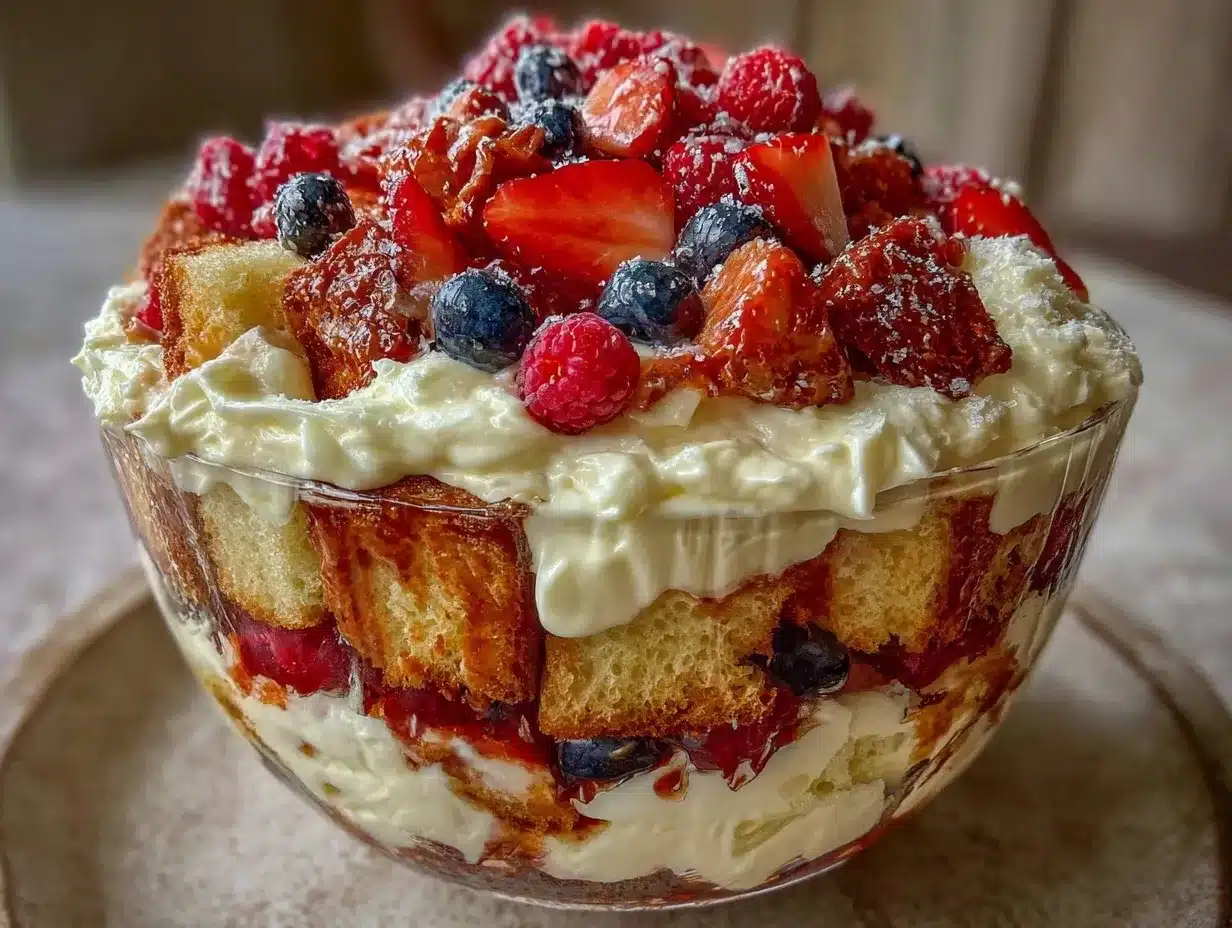 star-spangled berry trifle preparation steps