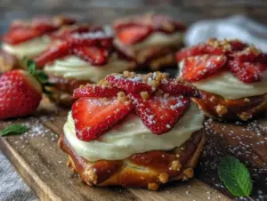 strawberry cream cheese pretzels - featured image