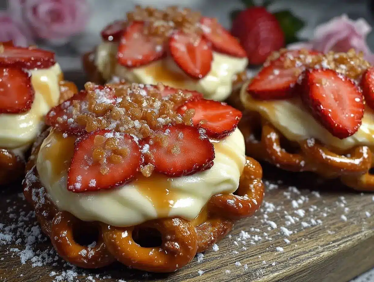 strawberry cream cheese pretzels preparation steps